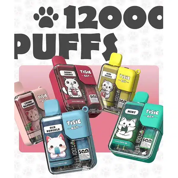 貓咪TISIC 抛棄式 12000口 一次性電子烟 大容量口數 4%尼古丁含量 3 一次性電子煙